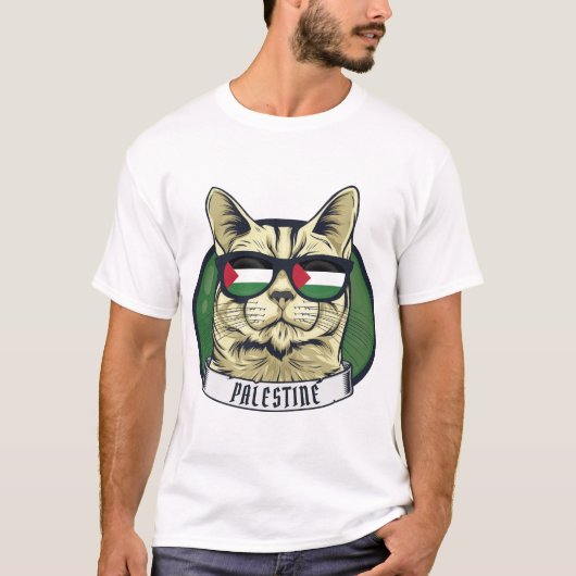 Palestijnse kattenvlag t-shirt (Voorkant)