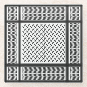 Palestijnse keffiyeh glazen onderzetter