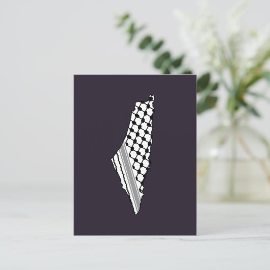 Palestijnse keffiyeh, gratis kaart van Palestina K (Staand voorkant)