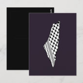 Palestijnse keffiyeh, gratis kaart van Palestina K (Voorkant / Achterkant)