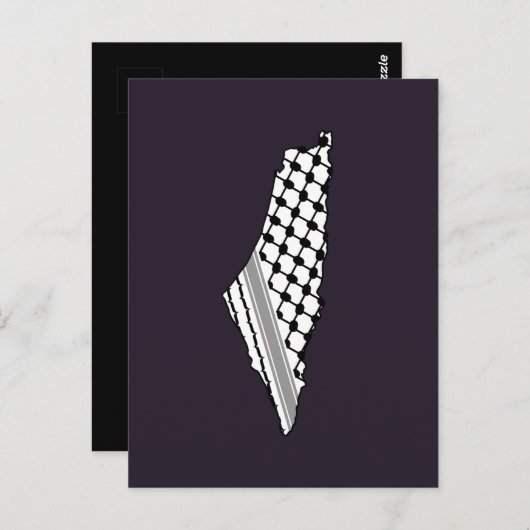 Palestijnse keffiyeh, gratis kaart van Palestina K (Voorkant / Achterkant)