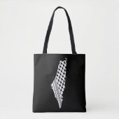 Palestijnse keffiyeh, gratis kaart van Palestina K Tote Bag (Voorkant)