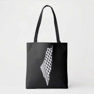 Palestijnse keffiyeh, gratis kaart van Palestina K Tote Bag