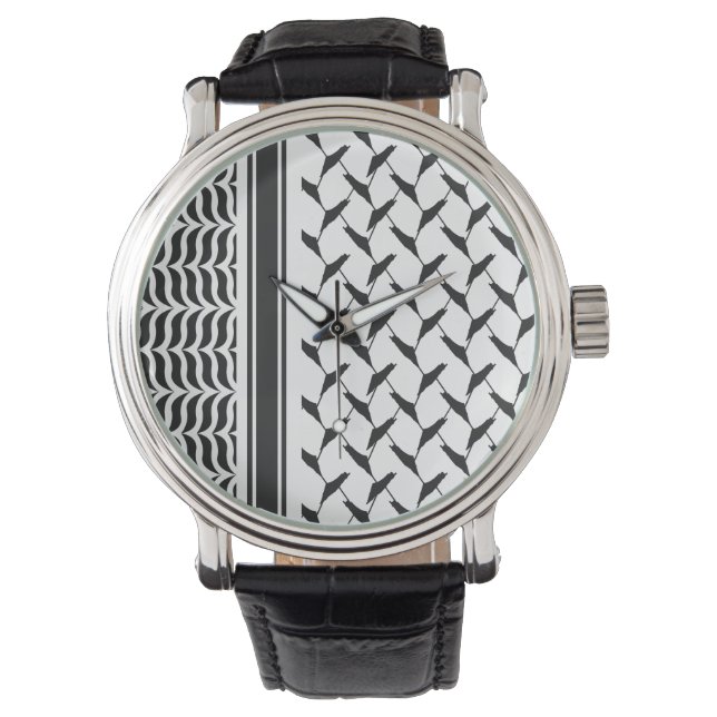 Palestijnse keffiyeh horloge (Voorkant)