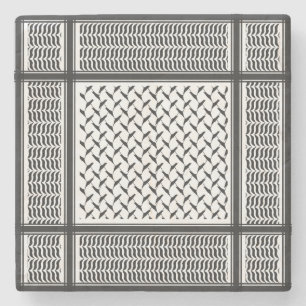 Palestijnse keffiyeh stenen onderzetter