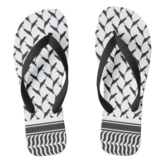 Palestijnse keffiyeh teenslippers (Voetbed)