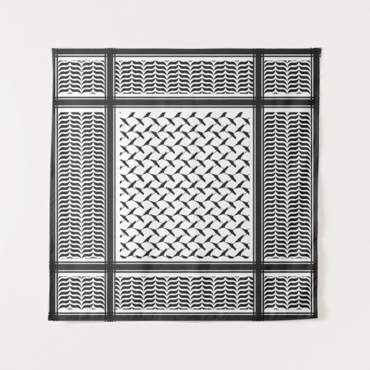 Palestijnse keffiyeh wandkleed (Voorkant (horizontaal))