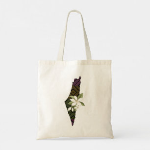 Palestijnse kleurrijke Tatreez-kaart Tote Bag