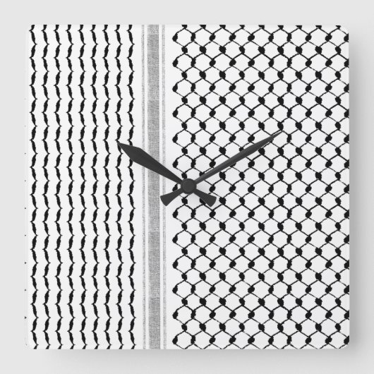 Palestijnse Koeweitse Acrylwandklok Vierkante Klok (Voorkant)