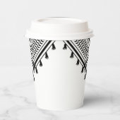 Palestijnse Kufeyyeh in het zwart Papieren Bekers (Links)