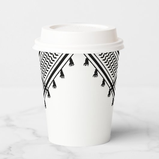 Palestijnse Kufeyyeh in het zwart Papieren Bekers (Links)