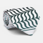 palestijnse kuffiya Mint en Teal Gradiënt Stropdas (Opgerold)