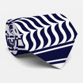 Palestijnse kuffiya wit en donkerblauw stropdas (Opgerold)