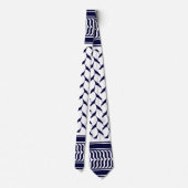 Palestijnse kuffiya wit en donkerblauw stropdas (Achterkant)