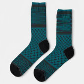 Palestijnse kuffiya zwart en blauw sokken (Links)