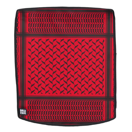 palestijnse kuffiya zwart en rood rugtassen (Verwijderbaar gezicht)