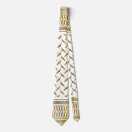 Palestijnse Kuffiyeh Goud en wit Stropdas