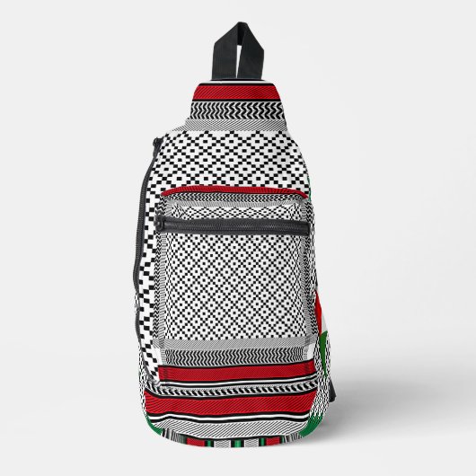 Palestijnse Kufiyah-patronen Sling Bag (Voorkant)