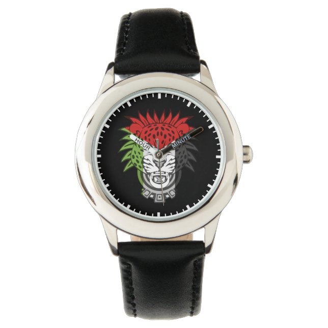 Palestijnse leeuw - Palestine FLAG Lion Horloge (Voorkant)