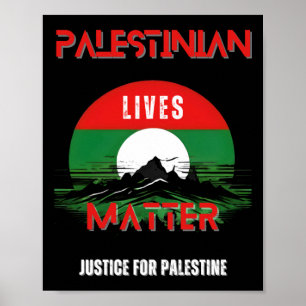 palestijnse levens-sticker voor gerechtigheid voor poster