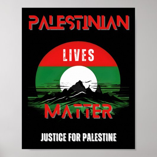 palestijnse levens-sticker voor gerechtigheid voor poster (Voorkant)