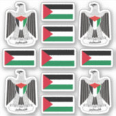 Palestijnse nationale symbolen/embleem en vlag sticker (Voorkant)