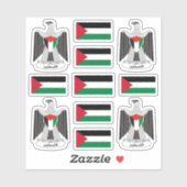 Palestijnse nationale symbolen/embleem en vlag sticker (Vel)
