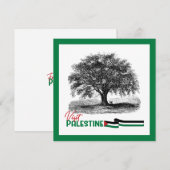 Palestijnse olijfboom trots, bezoek Palestina Save The Date (Voorkant / Achterkant)