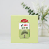Palestijnse olijfboom: "We zullen terugkeren" Feestdagenkaart (Staand voorkant)