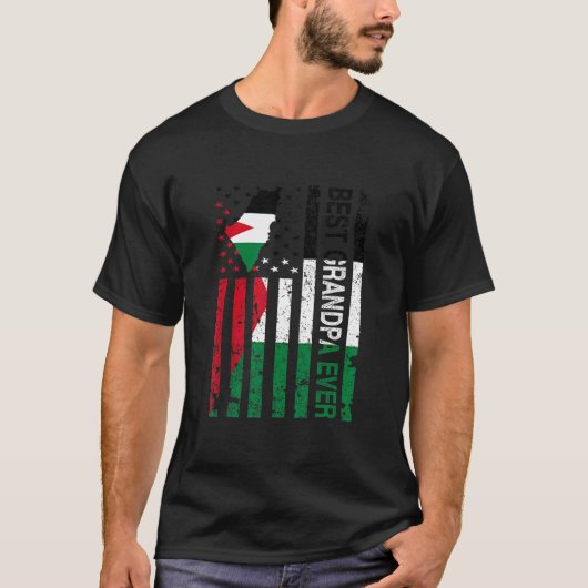 Palestijnse Opa Palestina VS Amerikaanse Vader T-shirt (Voorkant)