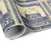 Palestijnse oude stempel 1920_ Palestijnse folklor Cadeaupapier (Rol Hoek)