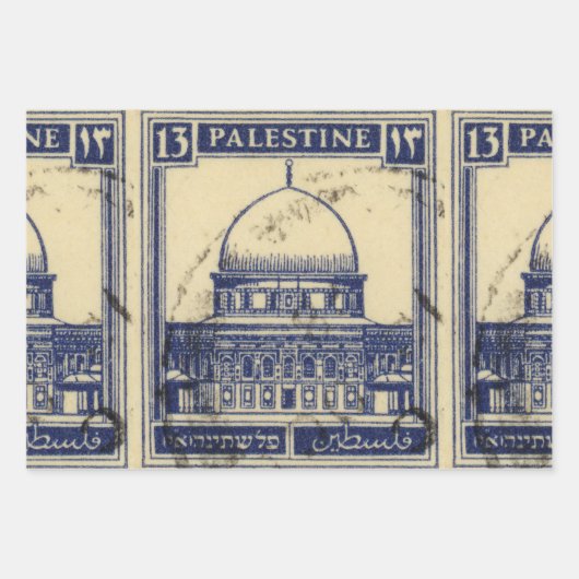 Palestijnse oude stempel 1920_ Palestijnse folklor Inpakpapier Vel (Voorkant)