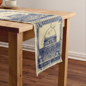 Palestijnse oude stempel 1920_ Palestijnse folklor Lange Tafelloper (Voorbeeld)