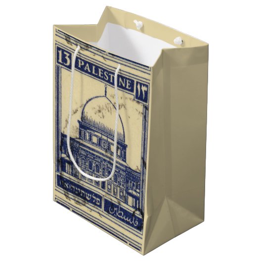 Palestijnse oude stempel 1920_ Palestijnse folklor Medium Cadeauzakje (Voorkant Gekanteld)