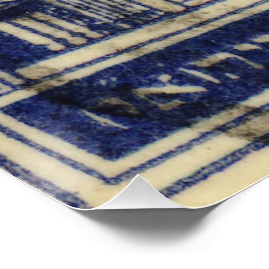 Palestijnse oude stempel 1920_ Palestijnse folklor Perfect Poster (Hoek)