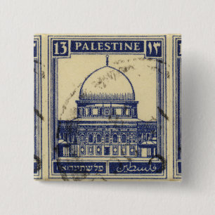 Palestijnse oude stempel 1920_ Palestijnse folklor Vierkante Button 5,1 Cm