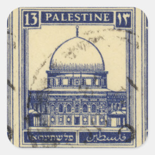 Palestijnse oude stempel 1920_ Palestijnse folklor Vierkante Sticker