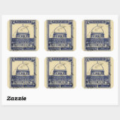 Palestijnse oude stempel 1920_ Palestijnse folklor Vierkante Sticker (Vel)