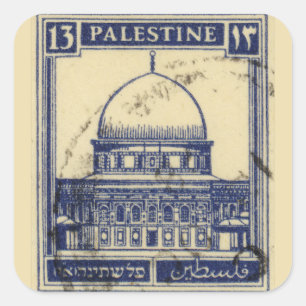 Palestijnse oude stempel 1920_ Palestijnse folklor Vierkante Sticker