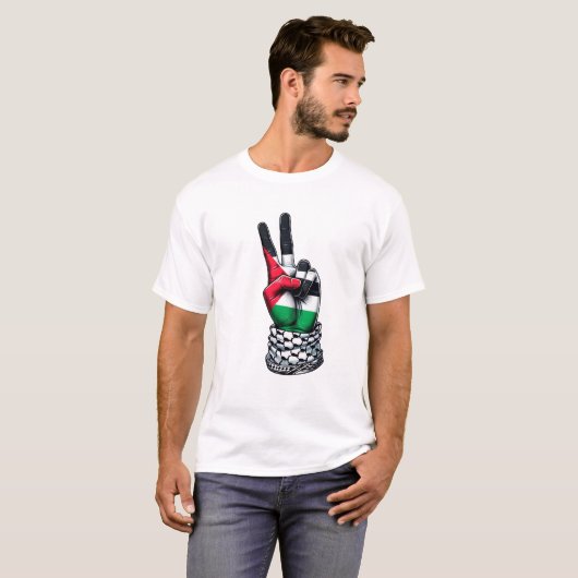 palestijnse overwinningshand t-shirt (Voorkant volledig)