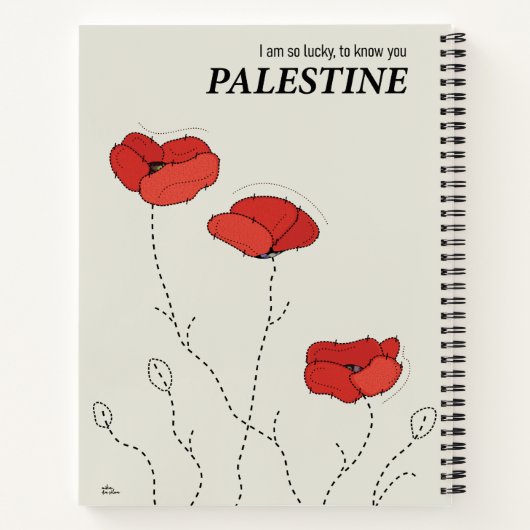 palestijnse papaver-notitieboek notitieboek (Achterkant)