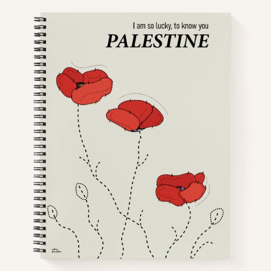 palestijnse papaver-notitieboek notitieboek (Voorkant)