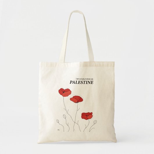 palestijnse papaver tote bag (Voorkant)