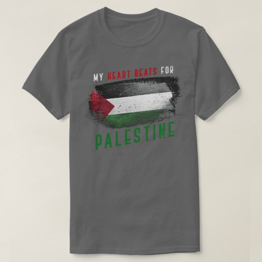 Palestijnse Pride vlag van Palestina T-shirt (Design voorkant)
