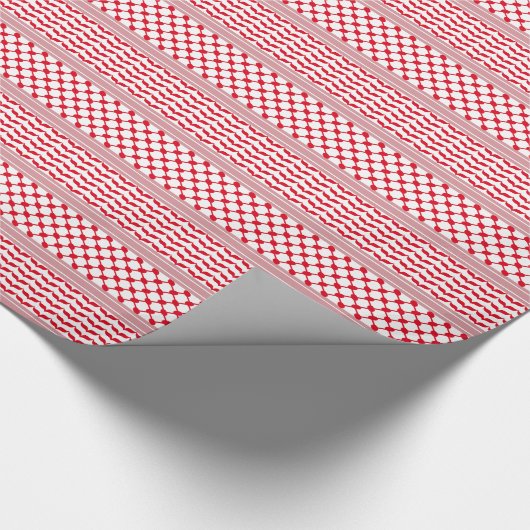 Palestijnse Rode & Witte Keffiyeh Cadeaupapier (Hoek)
