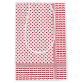 Palestijnse Rode & Witte Keffiyeh Medium Cadeauzakje (Voorkant)