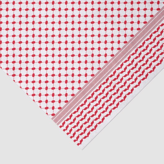 Palestijnse Rode & Witte Keffiyeh Tissuepapier (Detail)