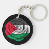 Palestijnse Roos vlag zwarte vlag Sleutelhanger (Achterkant)