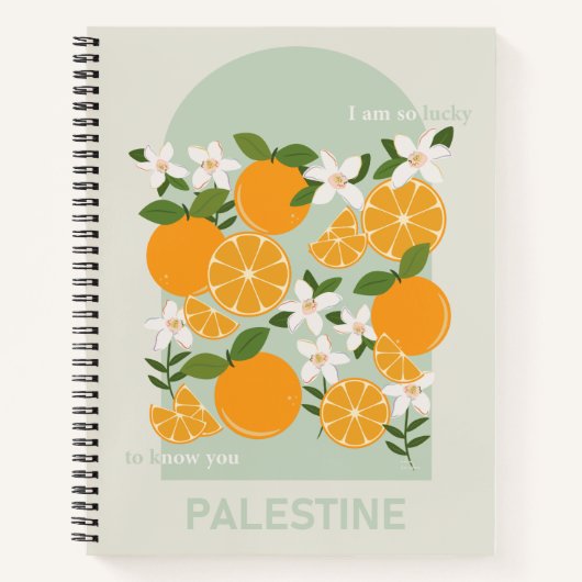 Palestijnse sinaasappels, kleurrijk notitieboek (Voorkant)