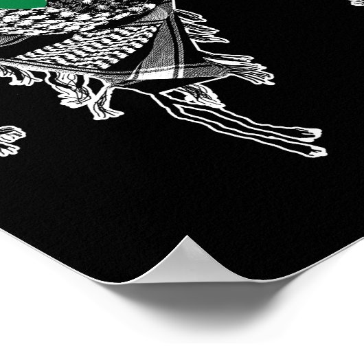 Palestijnse sjaal, Palestijnse vlag Poster (Hoek)